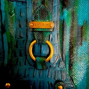 Gorgeous used 1827 Blue Sharif Purse